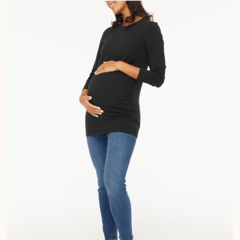 Maternity J. Crew Black Long Sleeve Top